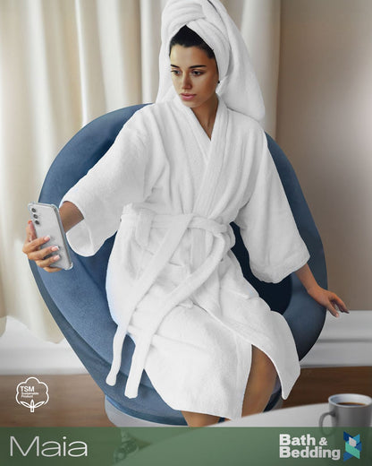 BATHROBE RAW WHITE